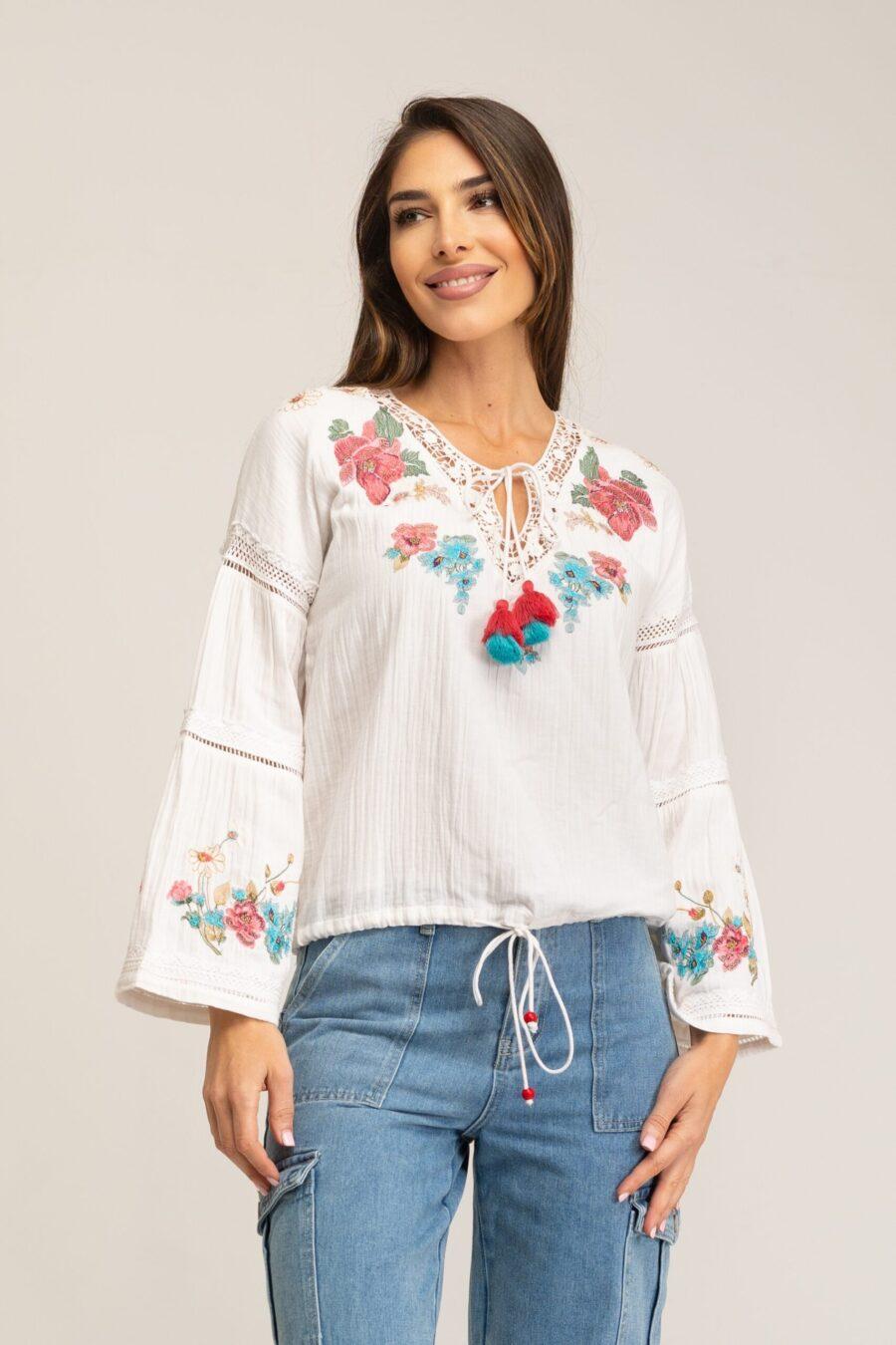 peace&love by calao BLUSA LISA BORDADA PR3092B