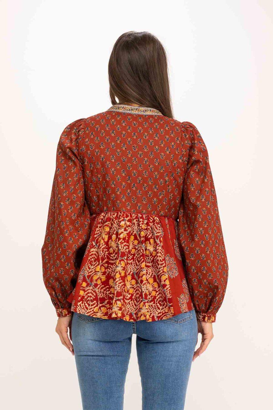 peace&love by calao BLUSA ALGODÓN Y TERCIOPELO IC1023B Solo hoy