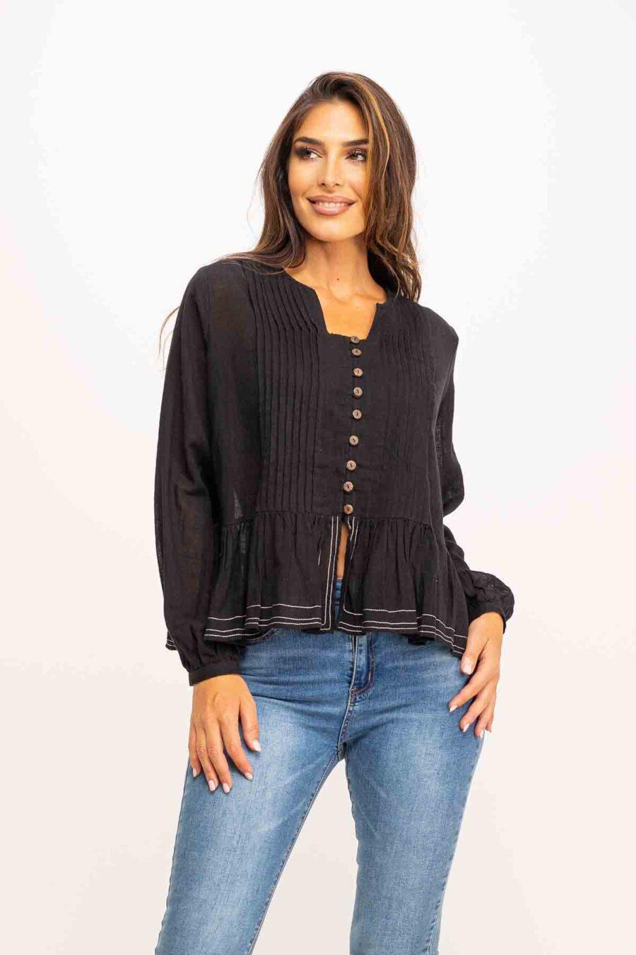 peace&love by calao BLUSA ALGODÓN RUSTICO IC1003B