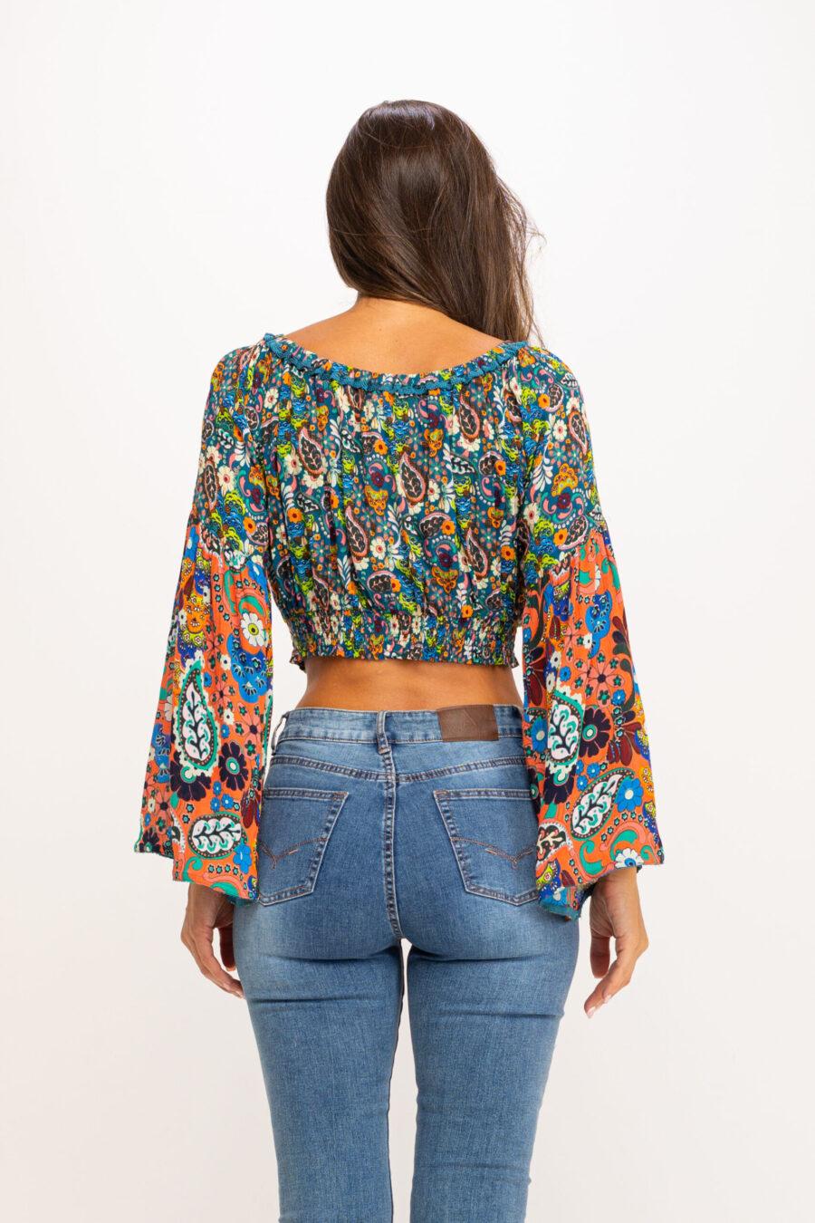 peace&love by calao BLUSA CORTA ESTAMPADA PR1069B Liquidación