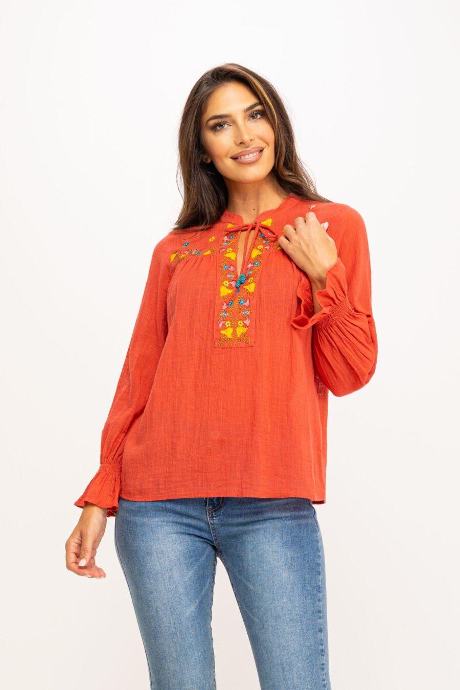 peace&love by calao BLUSA ALGODÓN RUSTICO IC1041B Ahorra y exporta