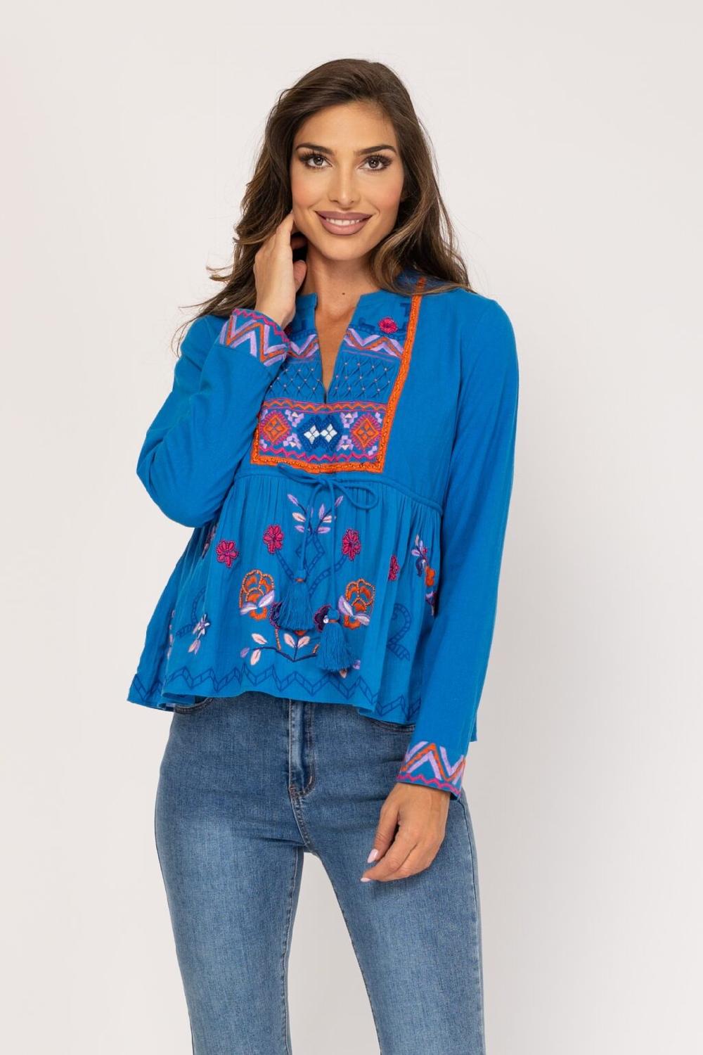 peace&love by calao BLUSA LISA CON BORDADOS PR8196B