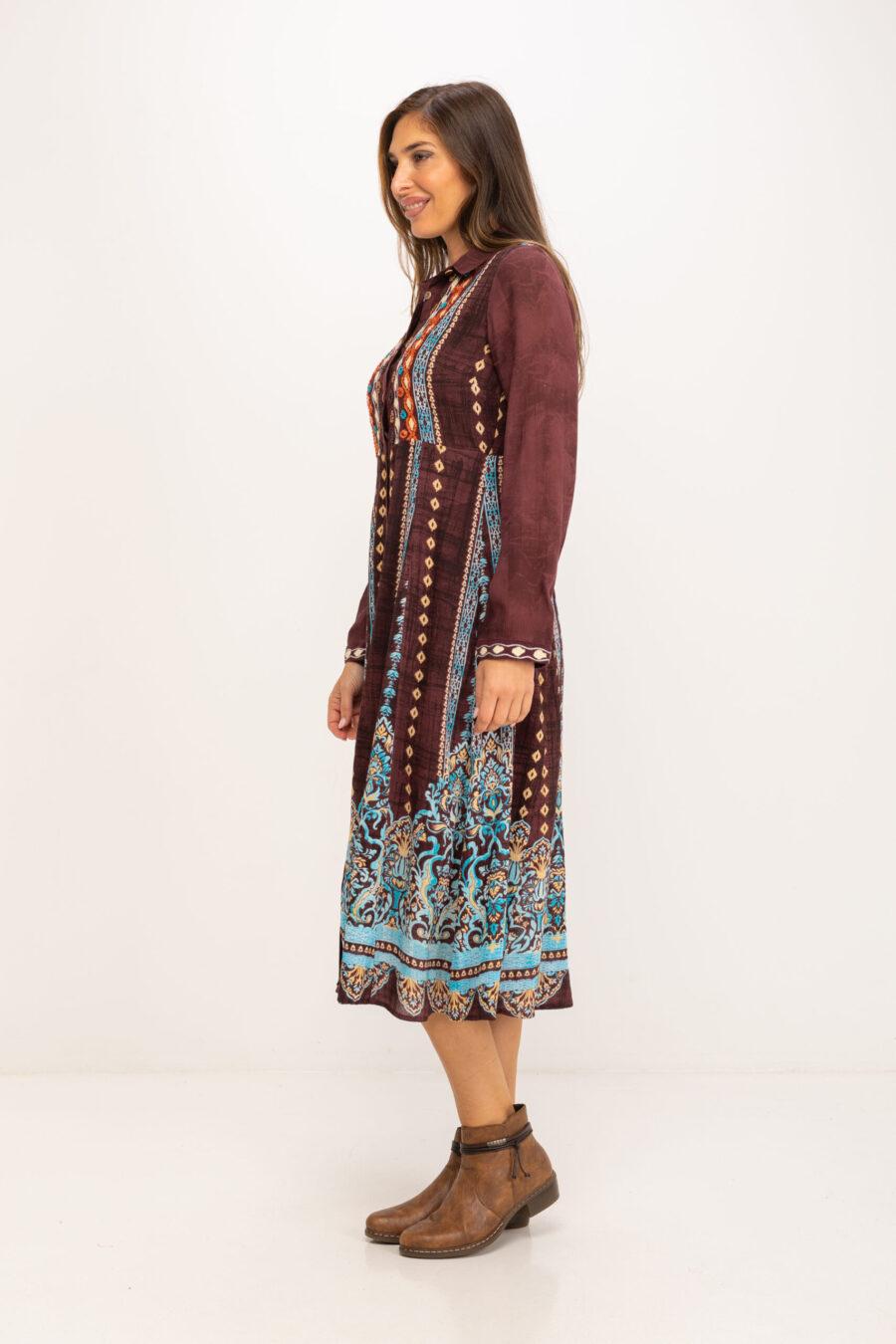 peace&love by calao VESTIDO ESTAMPADO ABOTONADO PR3077V Los más vendidos