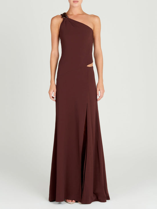 silvia tcherassi Nix Dress Brown Última moda