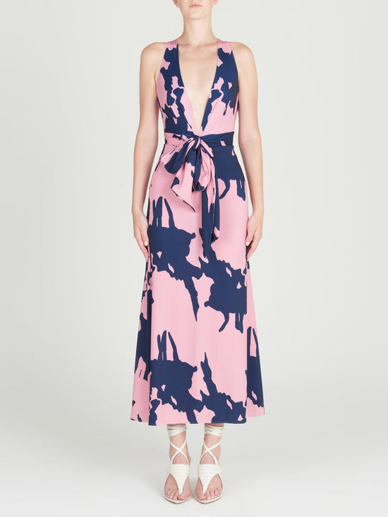 silvia tcherassi Trieste Skirt Pink Navy Ofertas
