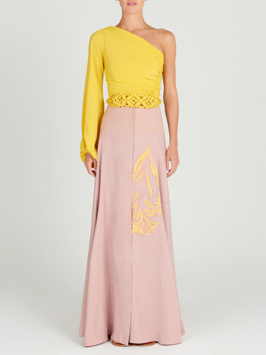 silvia tcherassi Oriana Blouse Yellow