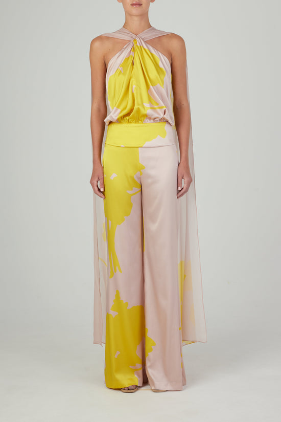 silvia tcherassi Vicenta Blouse Yellow Nude Rebajas de fábrica
