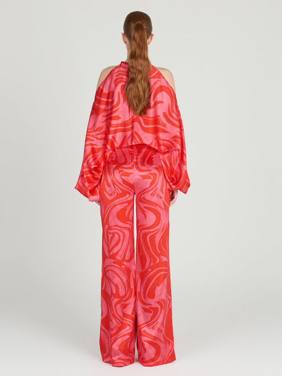 silvia tcherassi Andie Pant Pink Red Marble Últimos 3 días