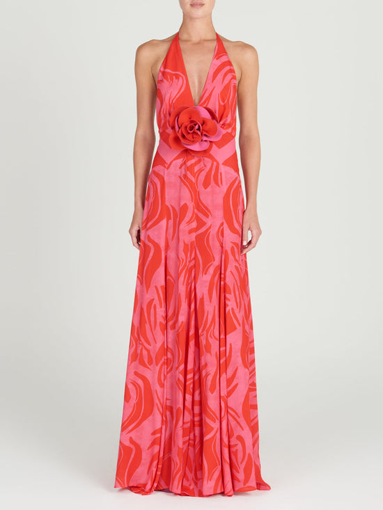 silvia tcherassi Tawny Dress Pink Red Marble COMPRAR AHORA