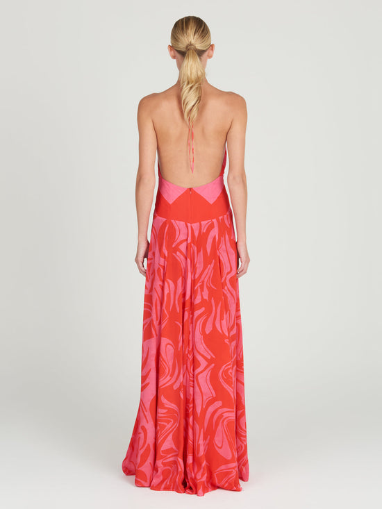 silvia tcherassi Tawny Dress Pink Red Marble COMPRAR AHORA