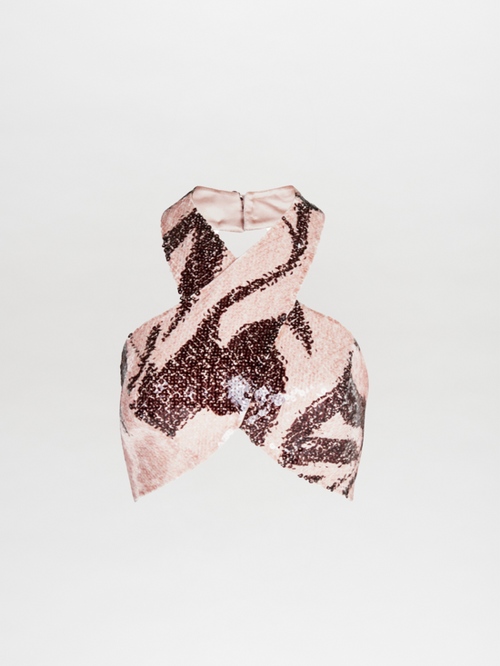 silvia tcherassi Nahia Top Cacao Rose