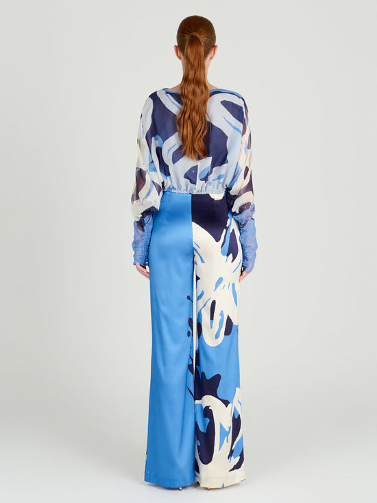 silvia tcherassi Macerata Blouse Celeste Bloom Solo queda un día