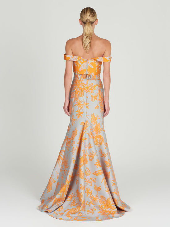 silvia tcherassi Nuoro Top Apricot Silver Floral Envío internacional gratuito