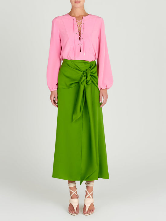 silvia tcherassi Merve Blouse Pink Ahorra y exporta