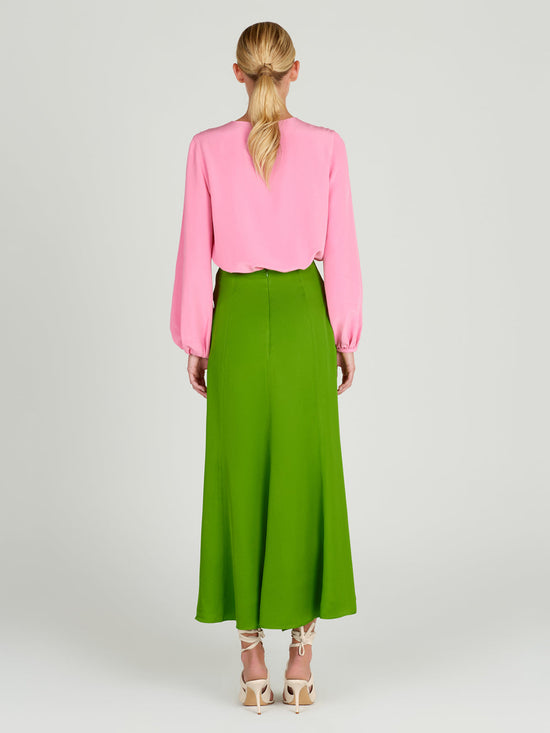 silvia tcherassi Trento Skirt Lime Descuentos del mes