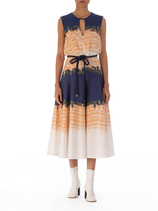 silvia tcherassi Vestido Bora Mediterranean Coral Blue Grandes ahorros