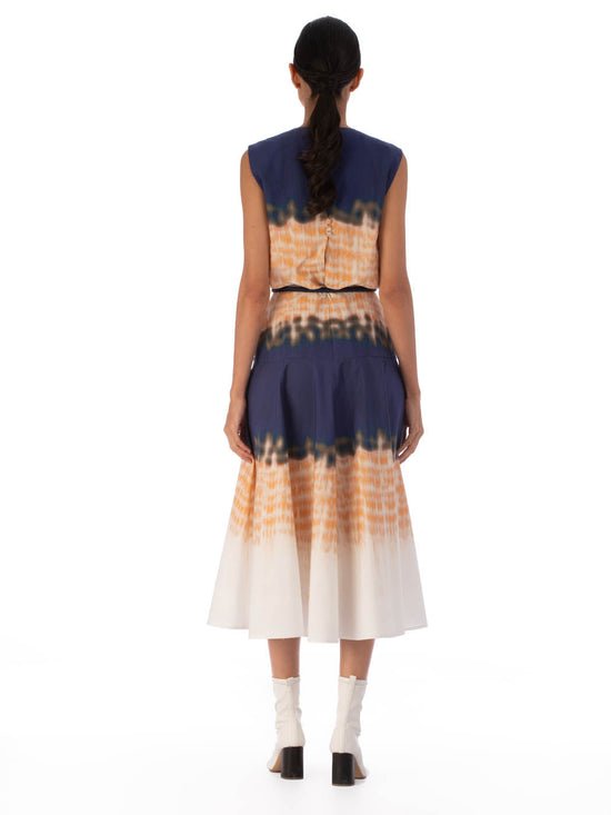 silvia tcherassi Vestido Bora Mediterranean Coral Blue Grandes ahorros