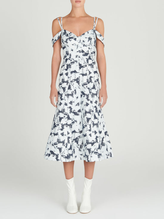 silvia tcherassi Bolzano Dress White Denim