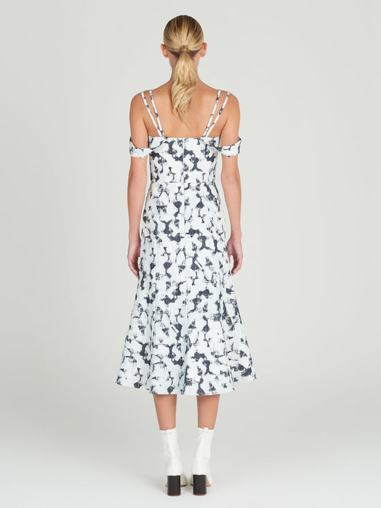 silvia tcherassi Bolzano Dress White Denim Devoluciones gratuitas