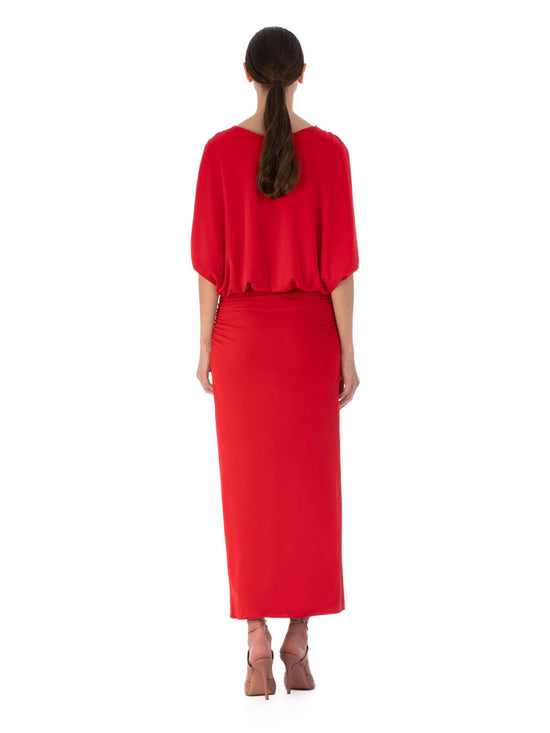 silvia tcherassi Vestido Harriet Rouge Outlet