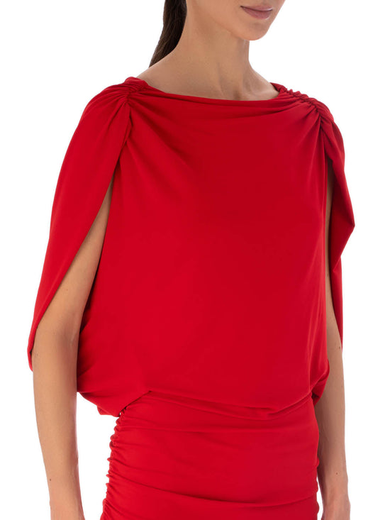 silvia tcherassi Vestido Harriet Rouge Outlet