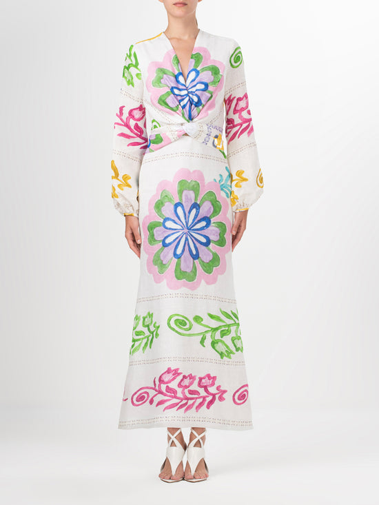 silvia tcherassi Vestido Battia Multicolor Floral Print Outlet online