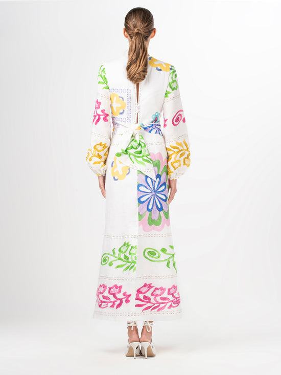 silvia tcherassi Vestido Battia Multicolor Floral Print Outlet online