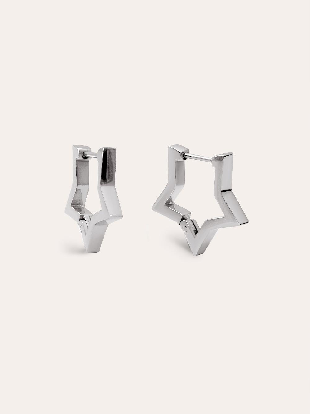 ﻿singularu Pendientes Superstar Acero