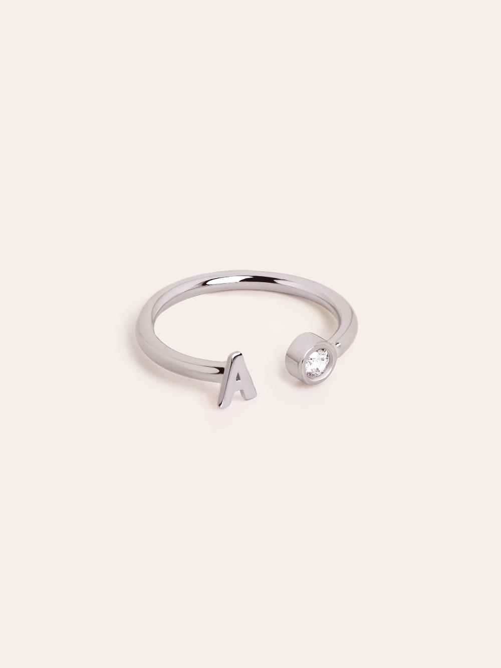 singularu Anillo Personalizado Letter Spark Plata