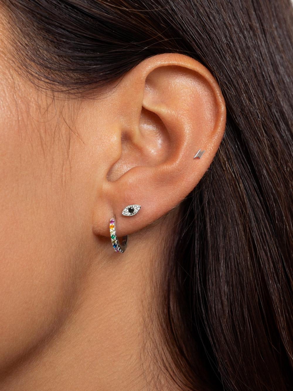 singularu Pendientes Aro Colors Plata Último día