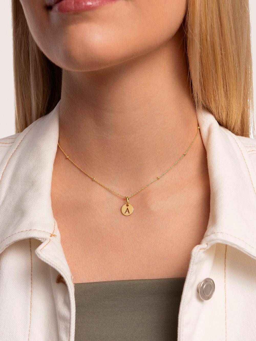 singularu Collar Mini Medallion Plata Baño Oro Limitado a 3 días
