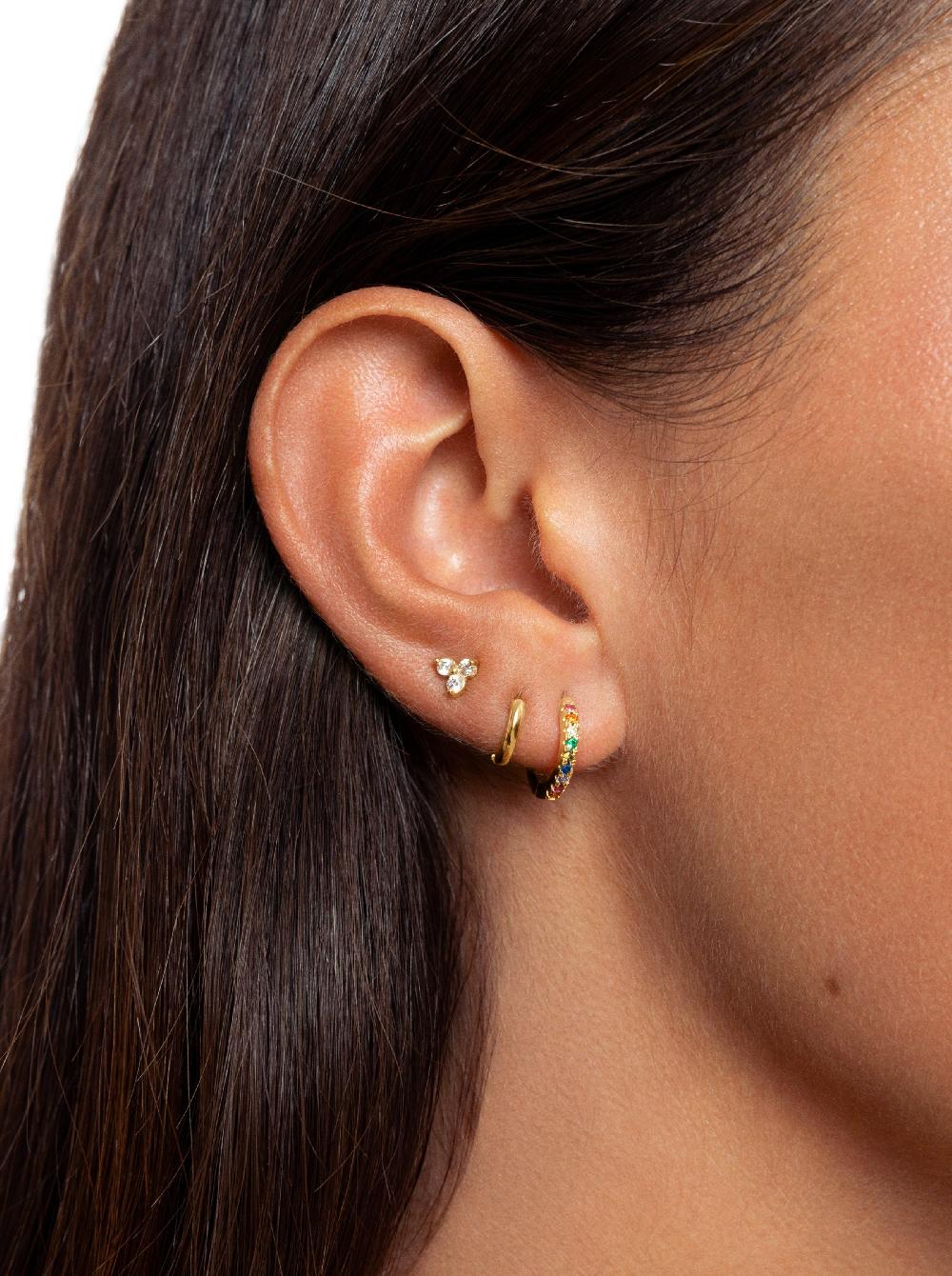 singularu Pendientes Aro Colors Plata Baño Oro Ofertas especiales