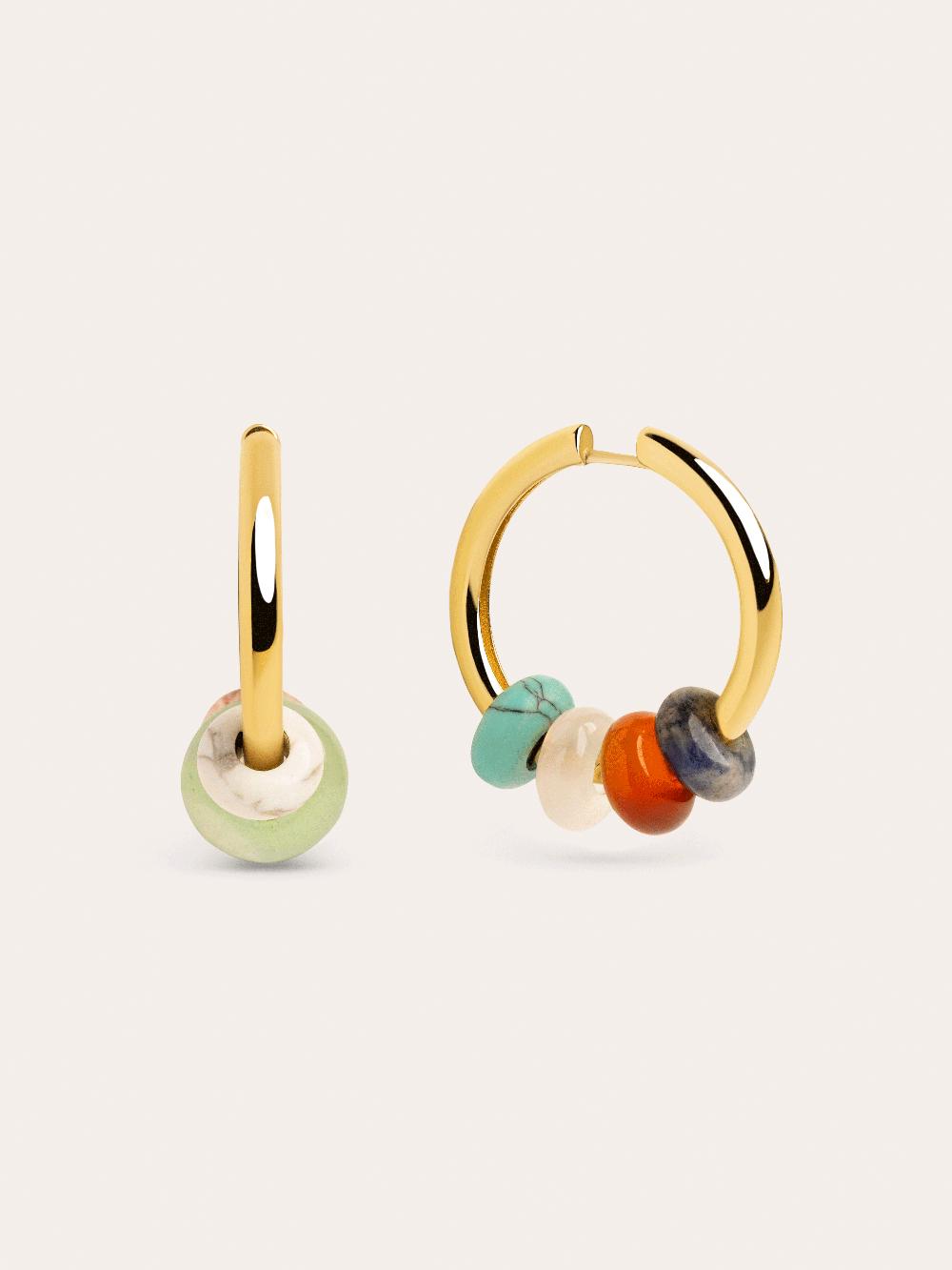 singularu Pendientes Aro Carmen True Colors Baño Oro