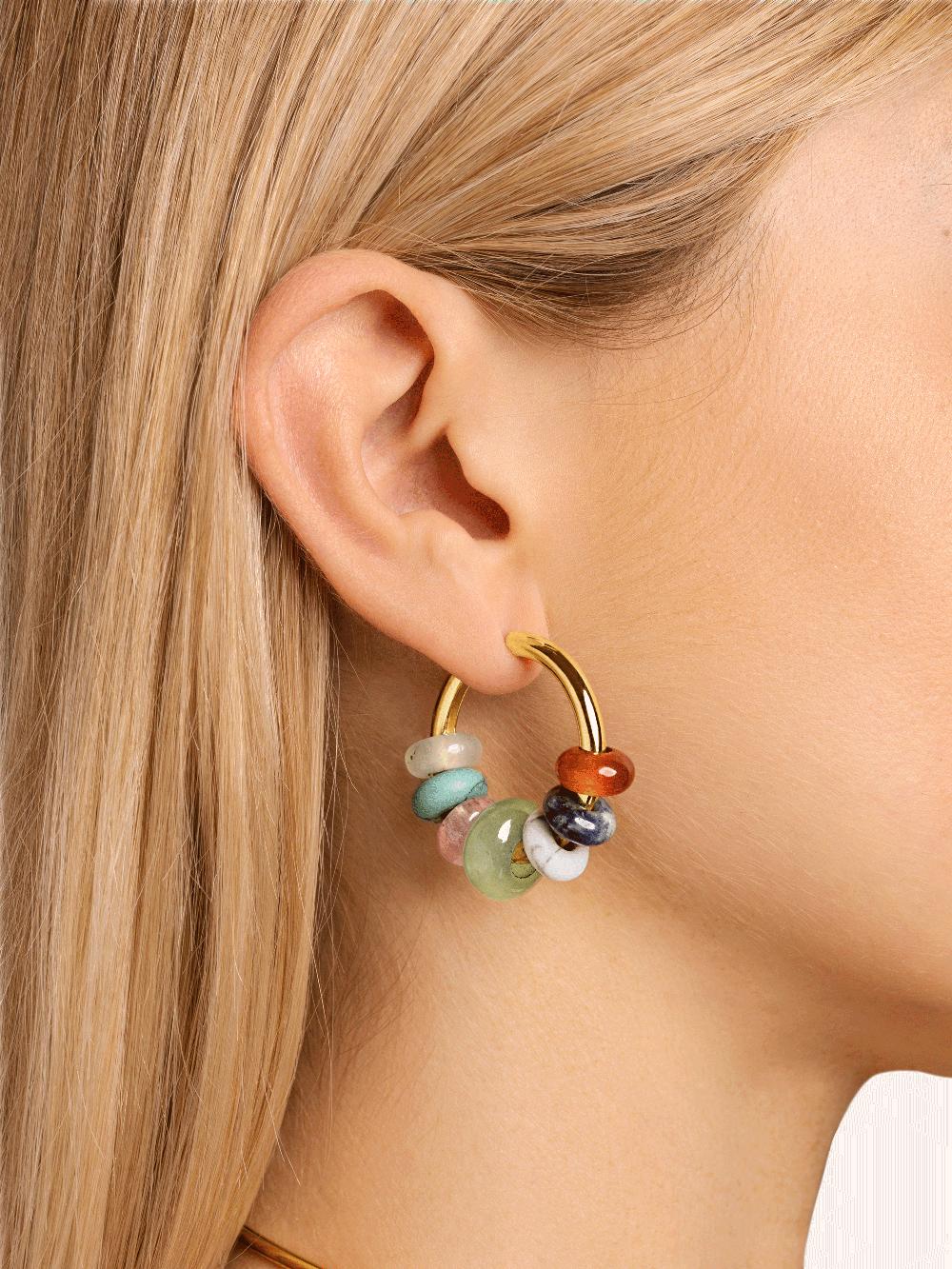 singularu Pendientes Aro Carmen True Colors Baño Oro Precio ultrabajo