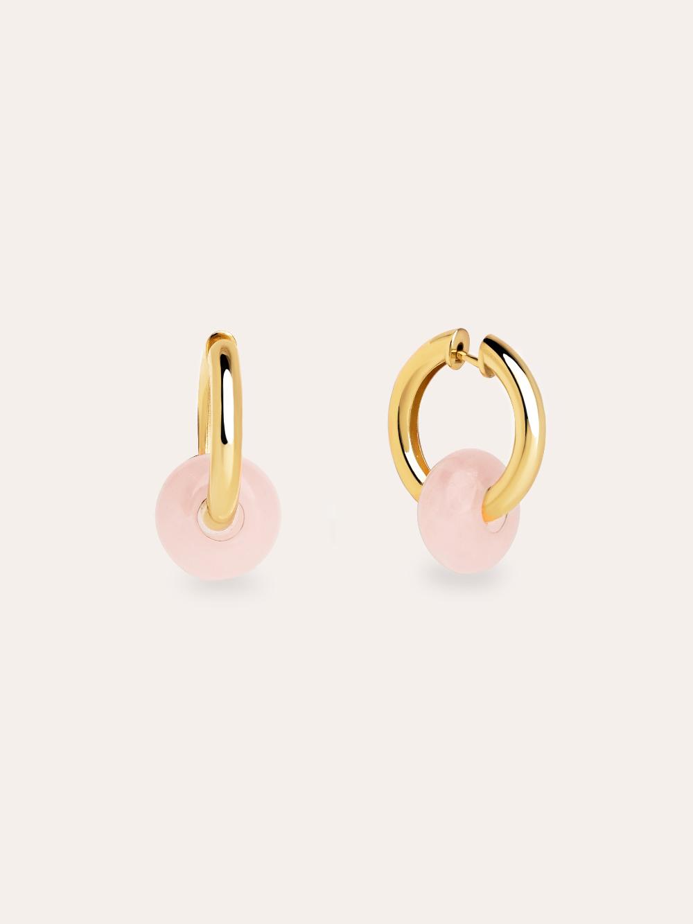 singularu Pendientes Aro Carmen True Rose Baño Oro