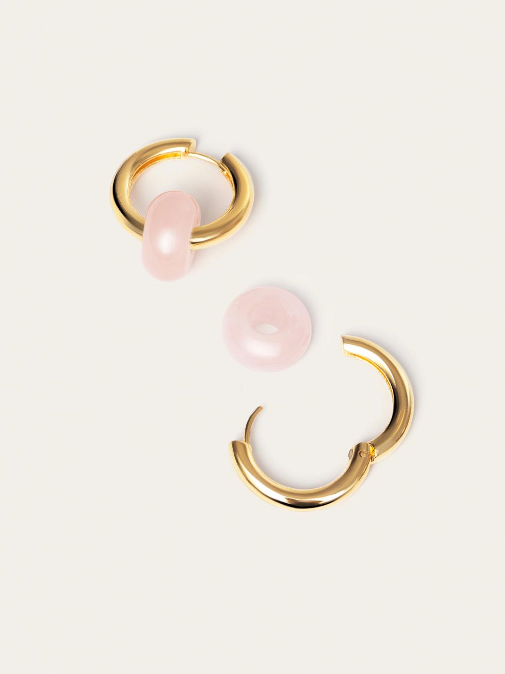 singularu Pendientes Aro Carmen True Rose Baño Oro Outlet