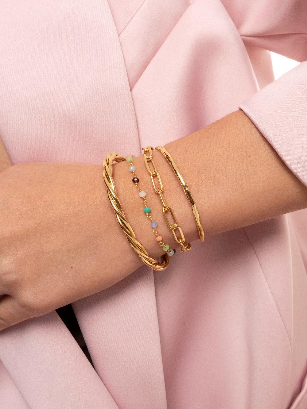 singularu Pulsera Crystals Colors Plata Baño Oro Outlet online