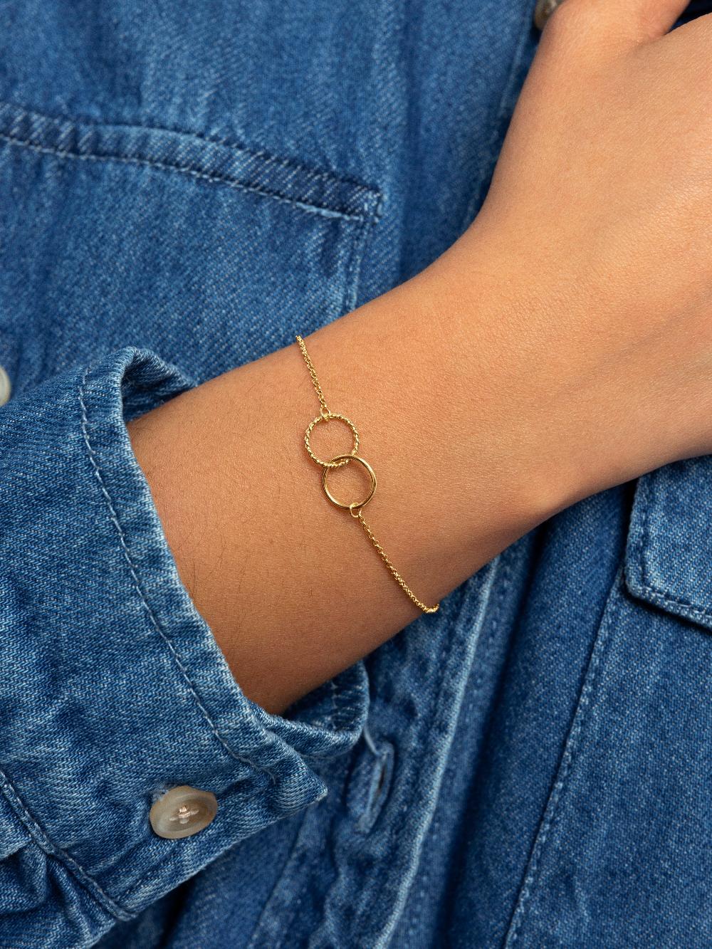 singularu Pulsera Circles Twist Baño Oro Rebajas
