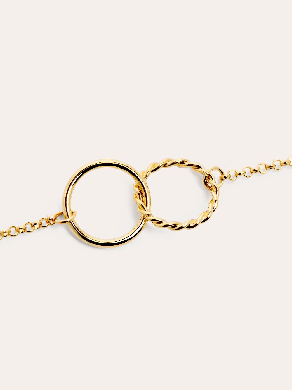 singularu Pulsera Circles Twist Baño Oro Rebajas