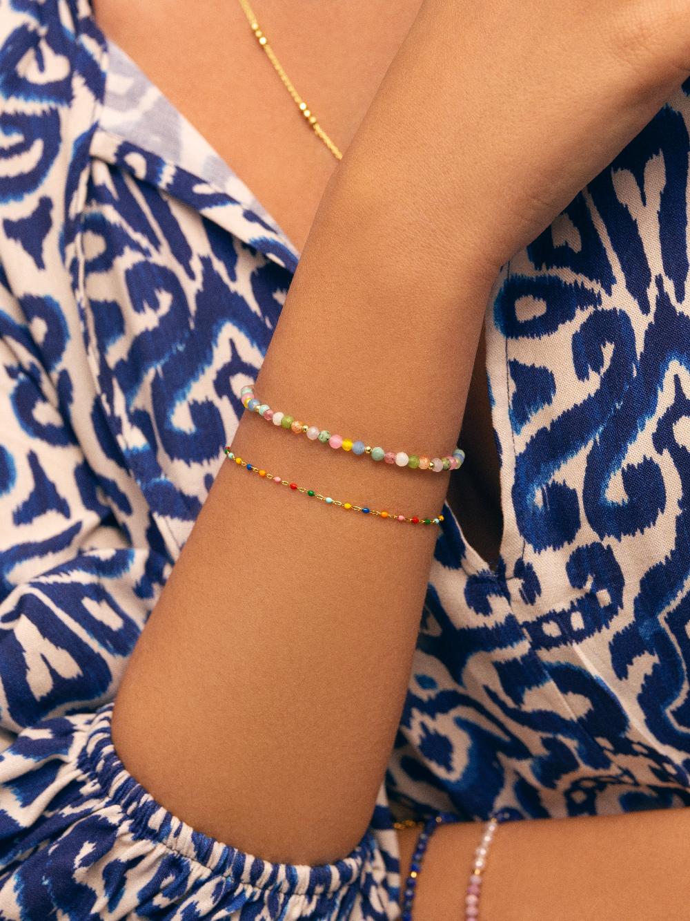 singularu Pulsera Dots Colors Enamel Plata Baño Oro Rebajas baratas