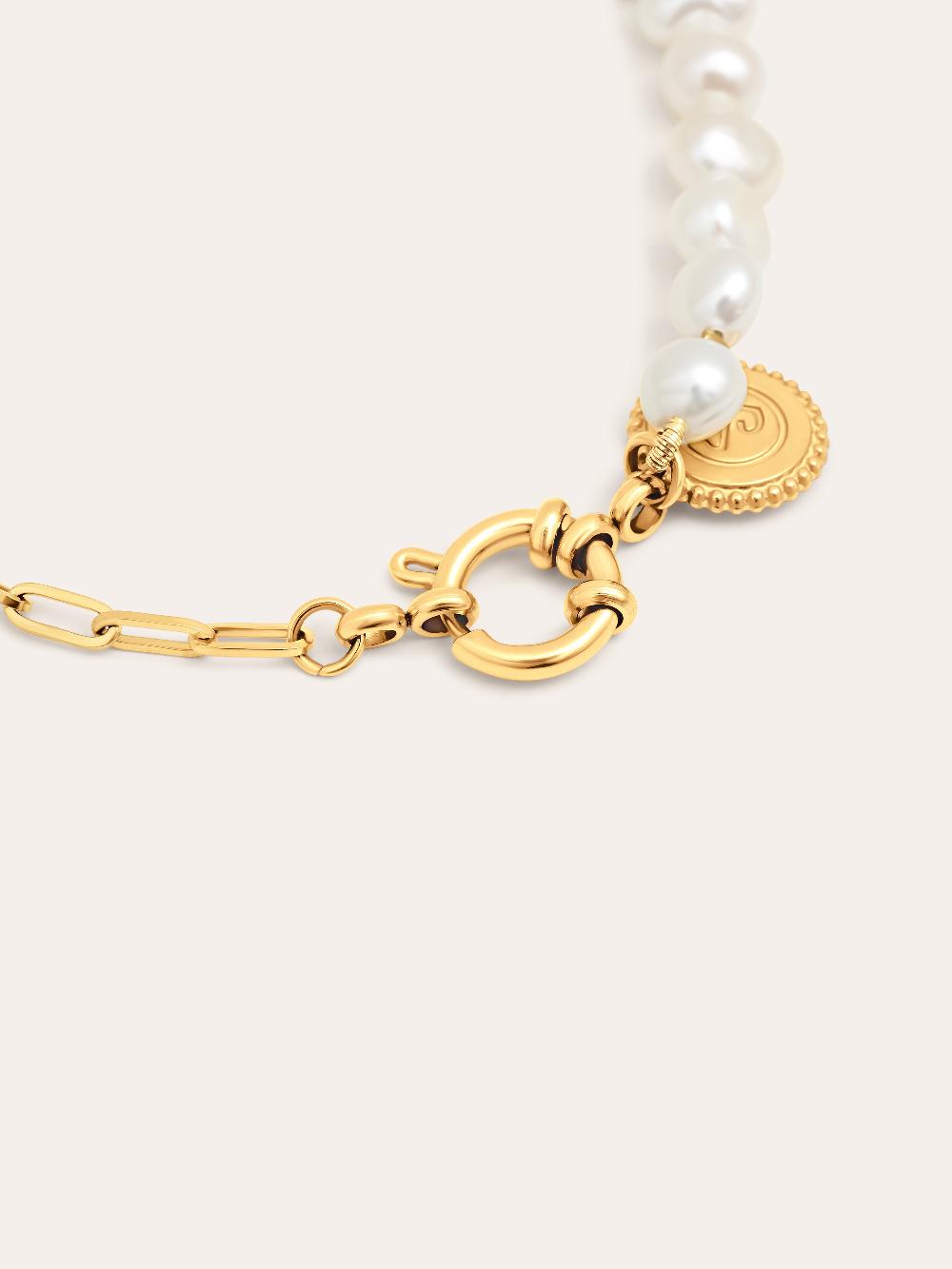singularu Pulsera Chic Pearl Acero Baño Oro Los más vendidos