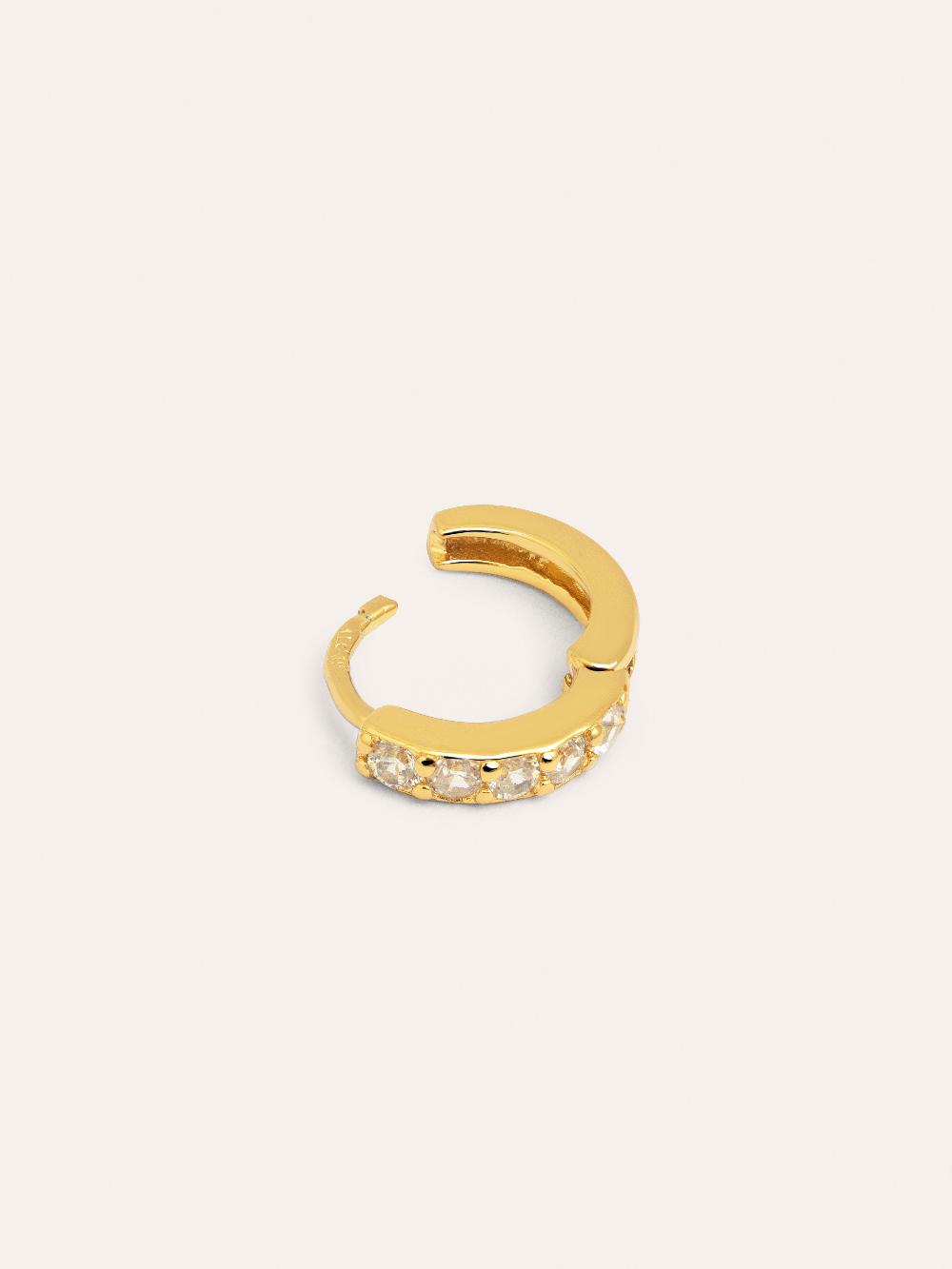singularu Pendiente Suelto Aro Cleo M Plata Baño Oro Tienda