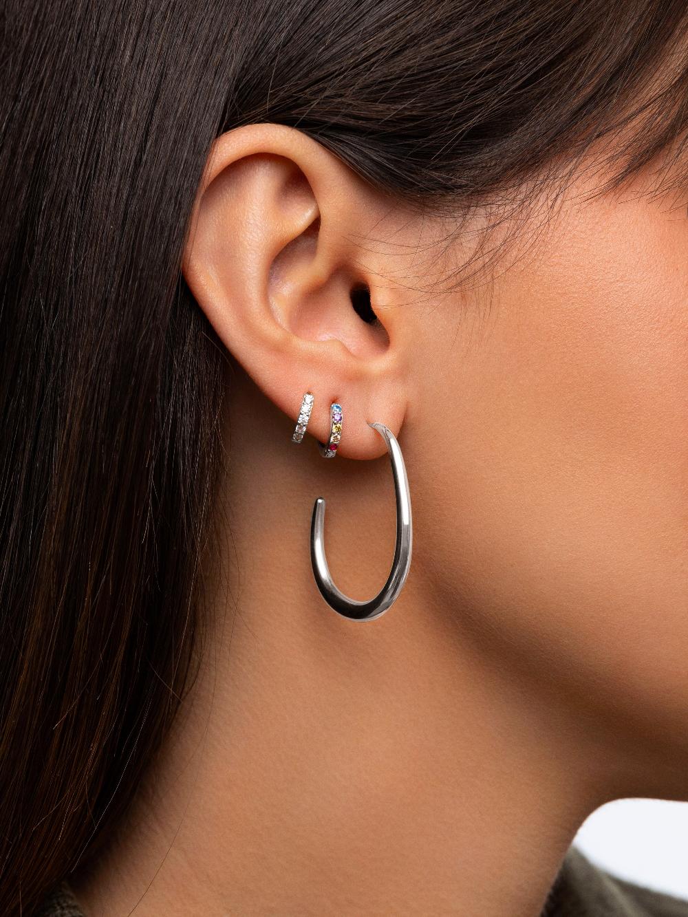 singularu Pendiente Suelto Aro Cleo M Plata Rebajas top