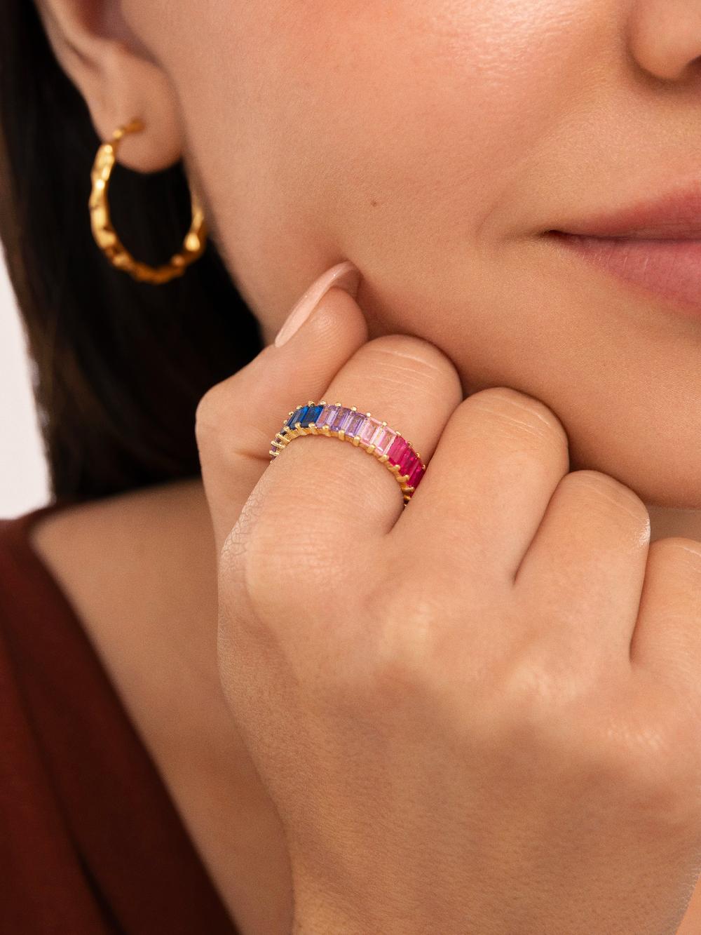 singularu Anillo Sia Berries Plata Baño Oro ÚLTIMAS EDICIONES