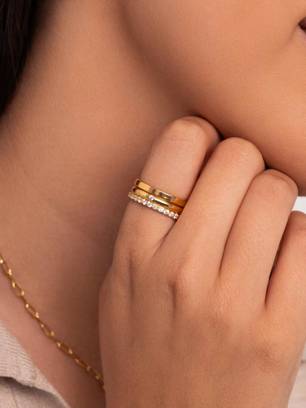 singularu Pack 3 Anillos Choices Baño Oro Últimos 2 días