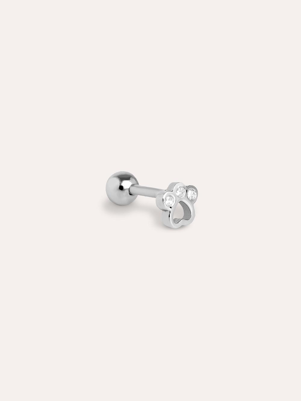 singularu Pendiente Suelto Mini Paw Plata