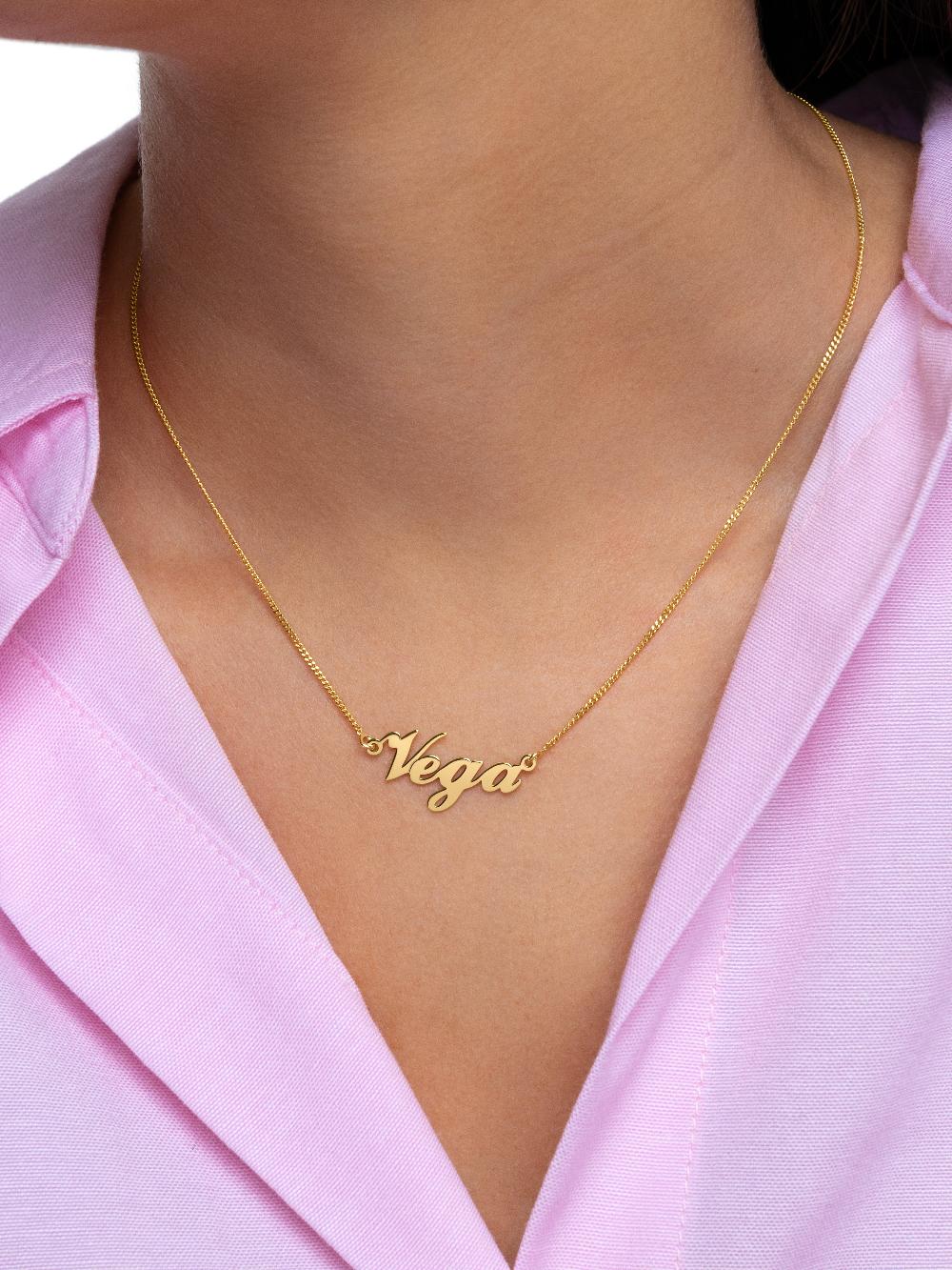 singularu Collar Personalizado Carrie Plata Baño Oro Tienda de fábrica
