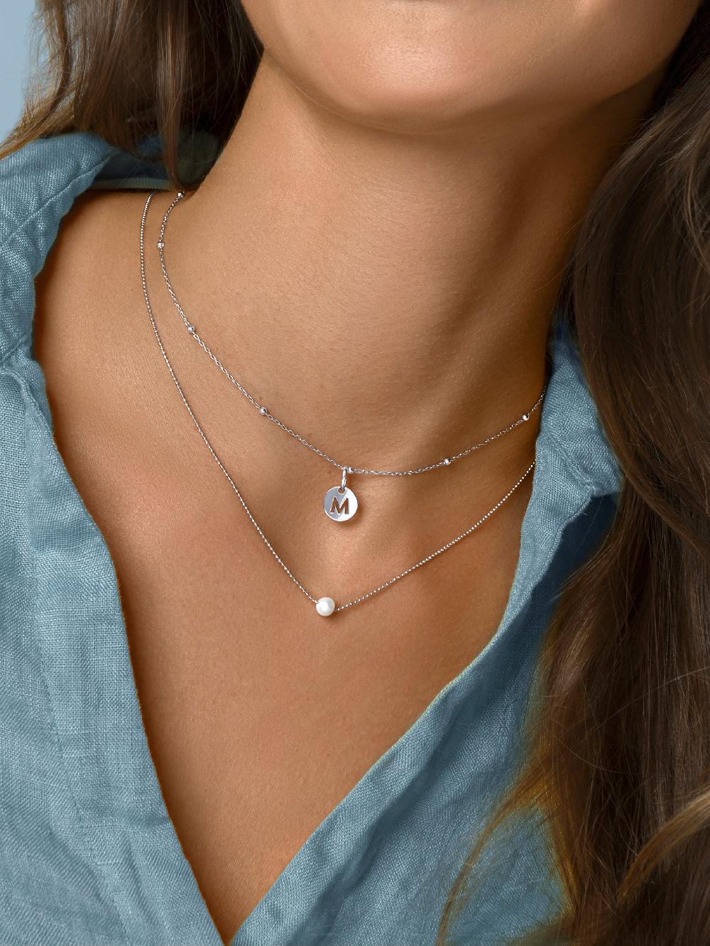 singularu Collar Mini Medallion Plata Libre de impuestos