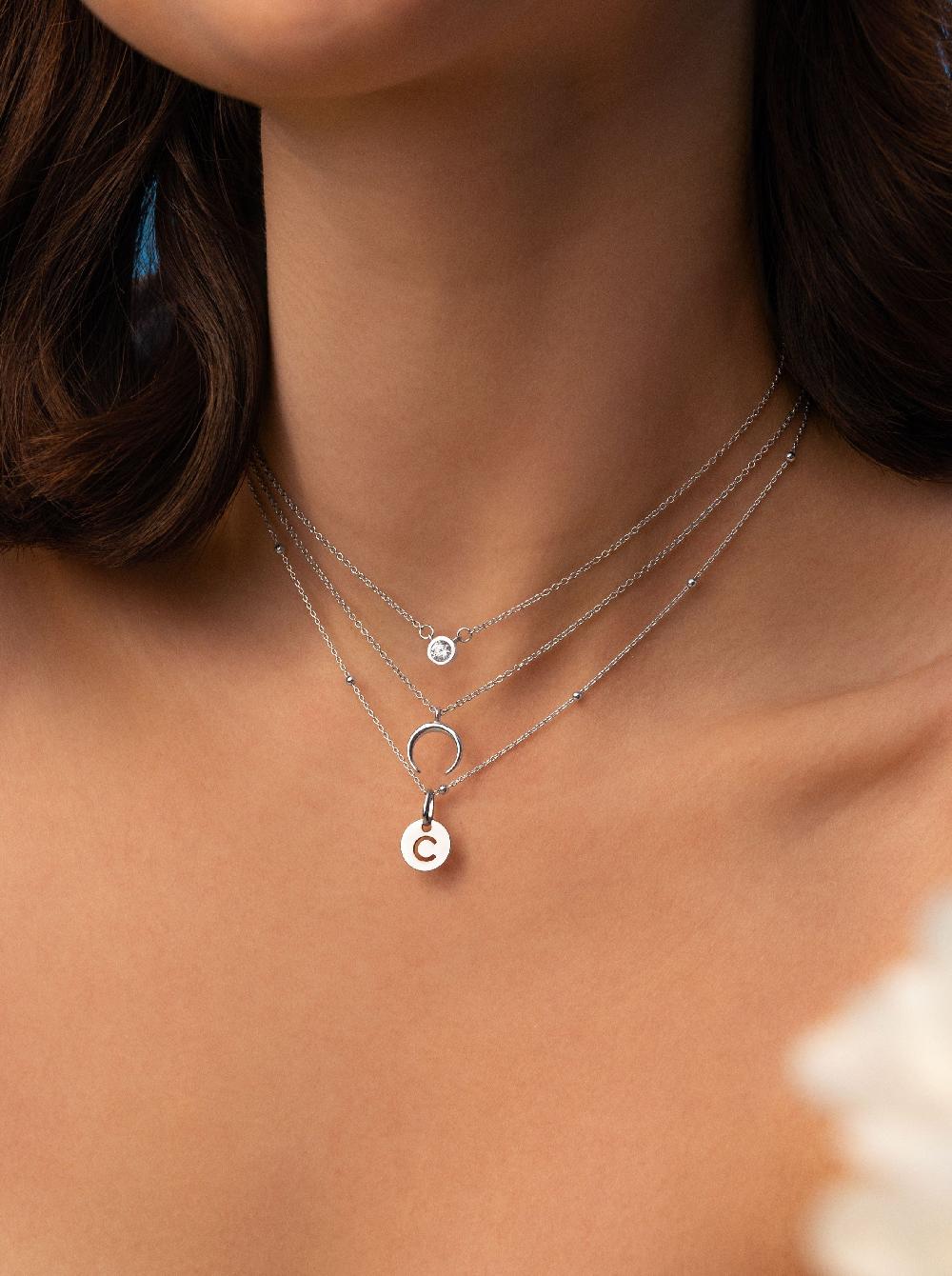 singularu Collar Mini Medallion Plata Libre de impuestos