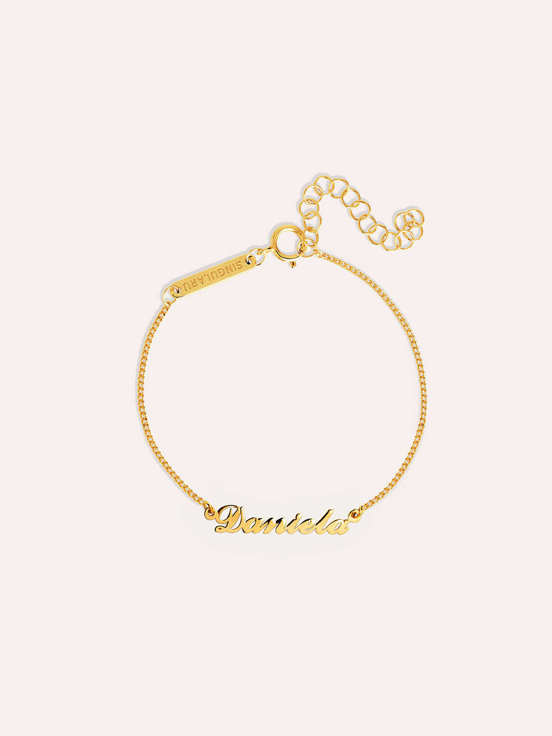 singularu Pulsera Personalizada Carrie Plata Baño Oro